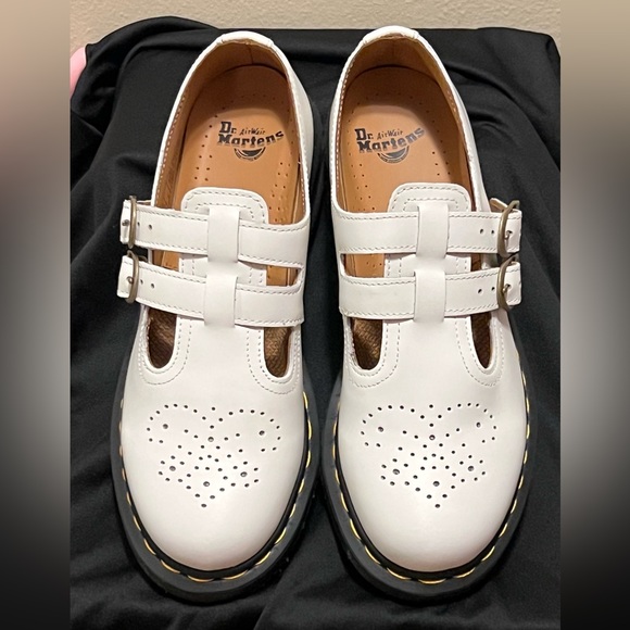 Dr. Martens Shoes - White Doc Martens Mary Janes  Smooth 8065  *NEVER WORN*